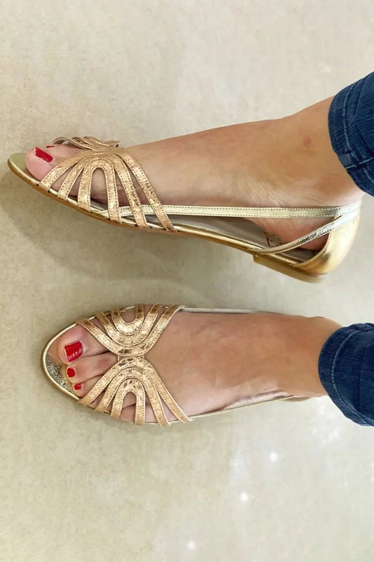Eleonora | Gyldne Sandaler Sommersol