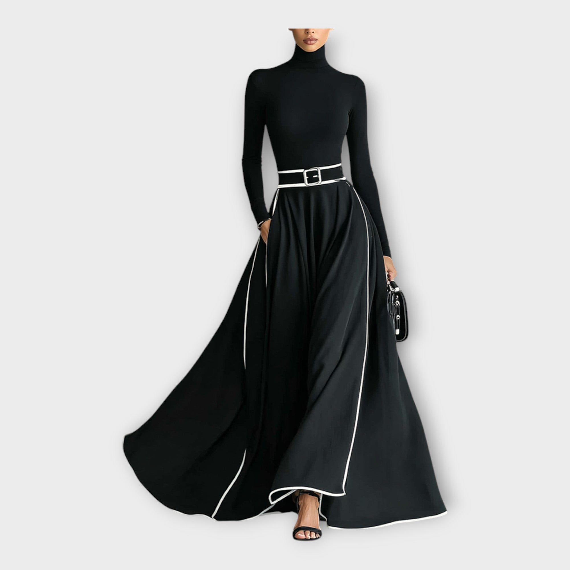 Lang kjole med minimal finesse