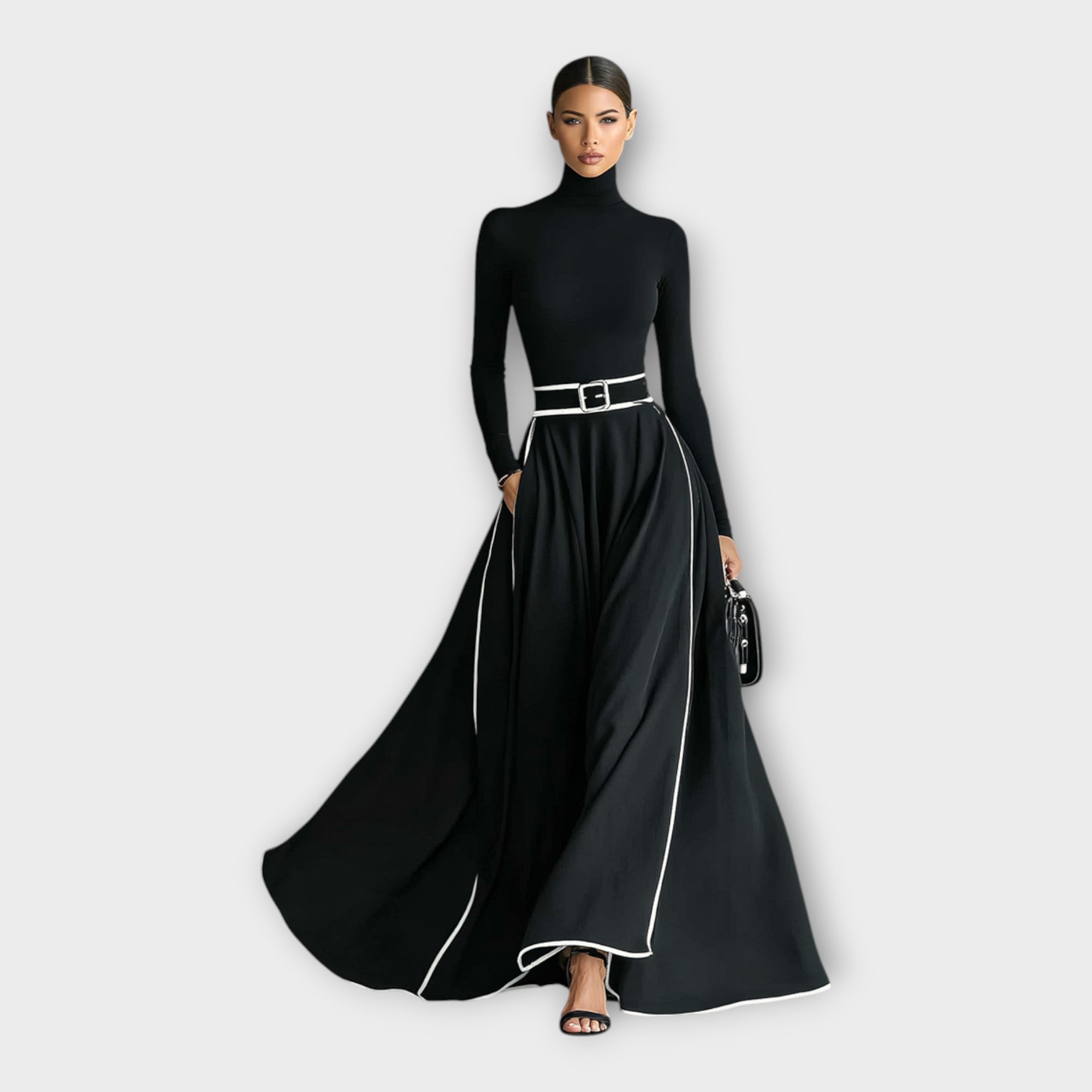Lang kjole med minimal finesse