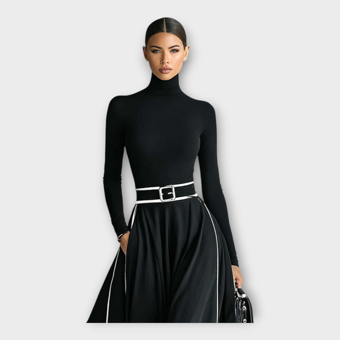 Lang kjole med minimal finesse