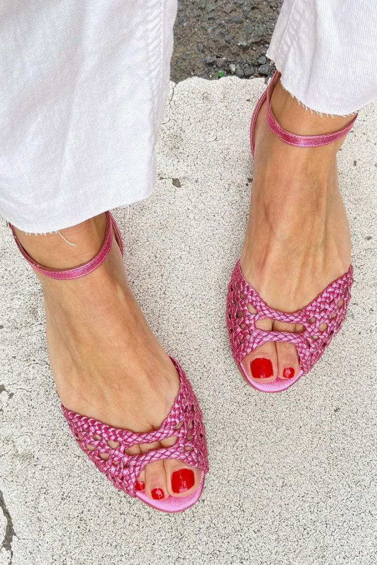 Isadora | Flettet Sandaler i Guld