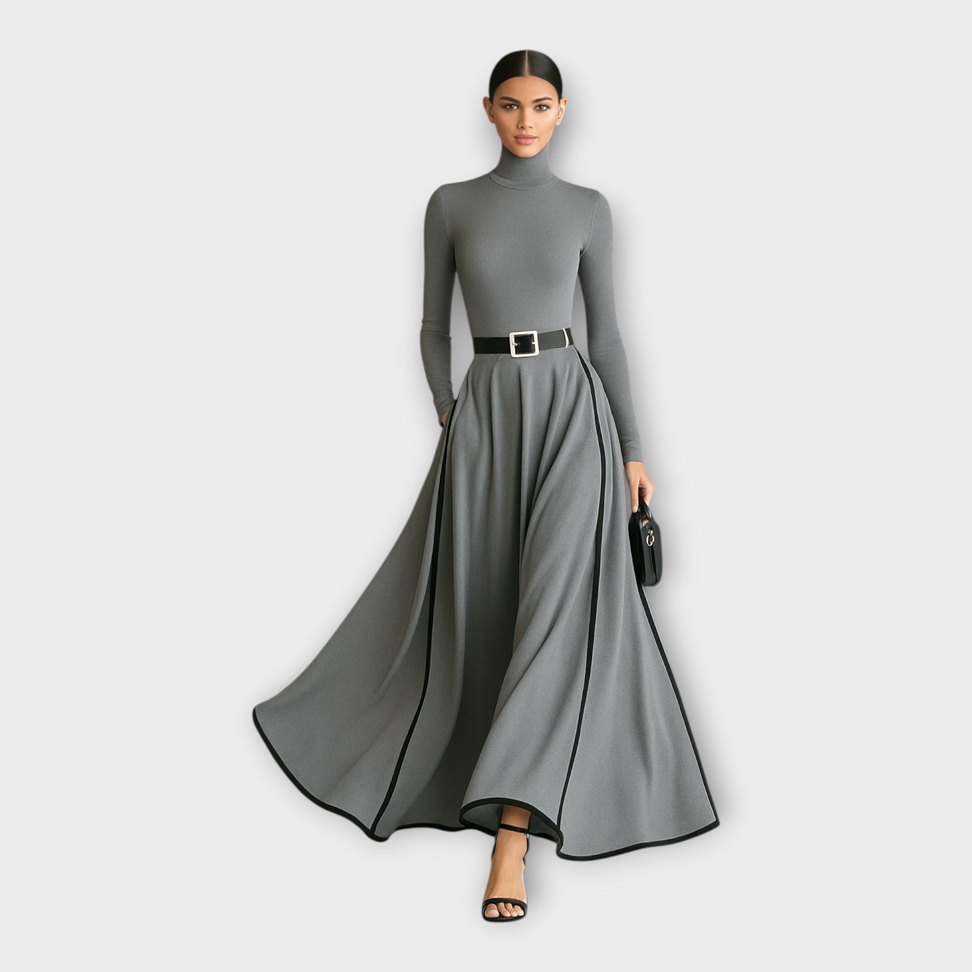 Lang kjole med minimal finesse