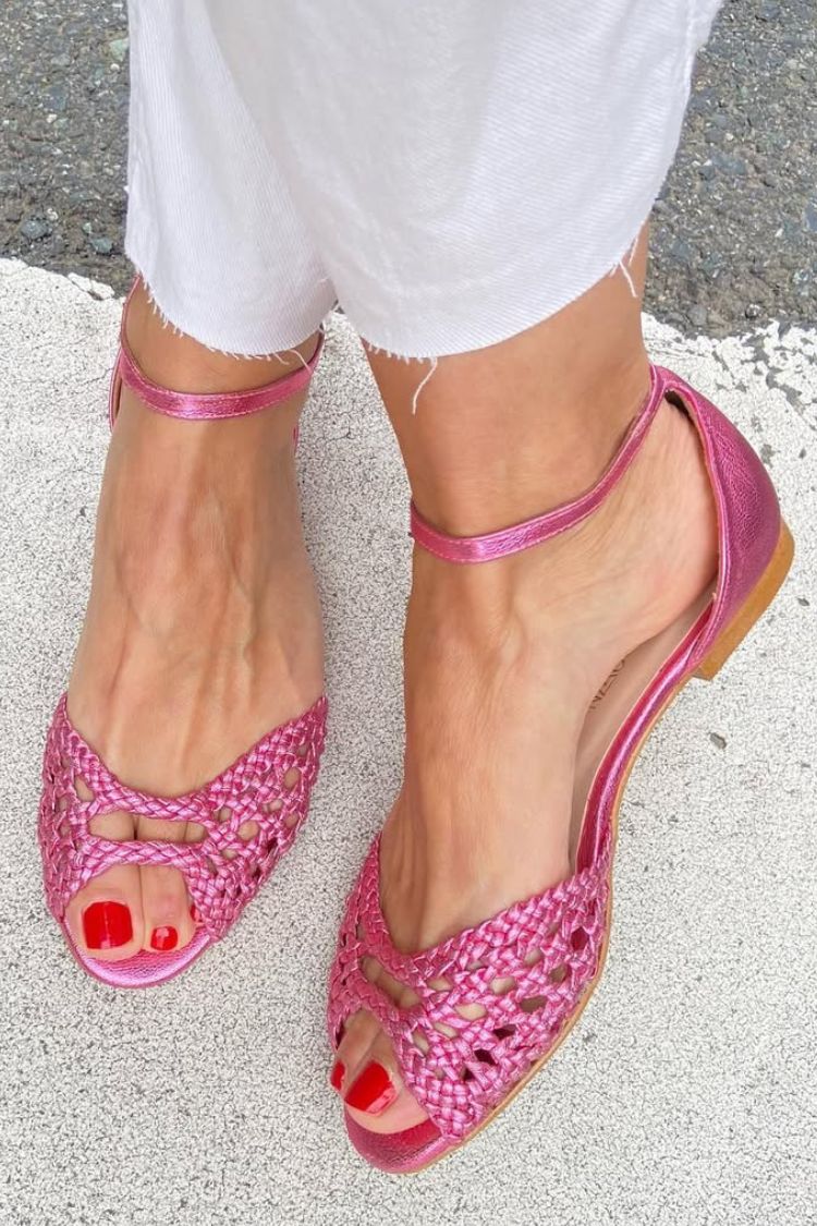 Isadora | Flettet Sandaler i Guld