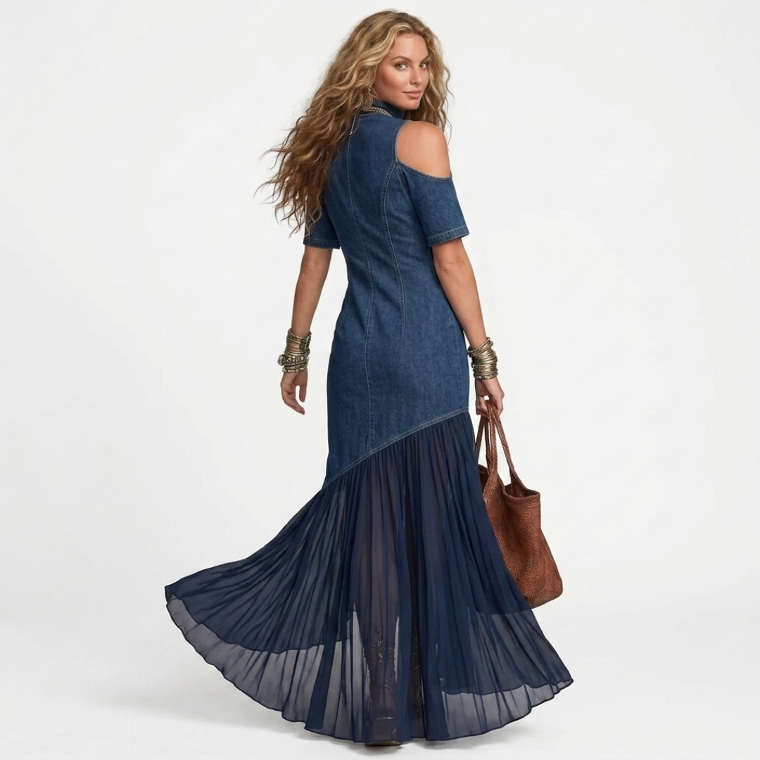 Nicolly - Lang denim kjole