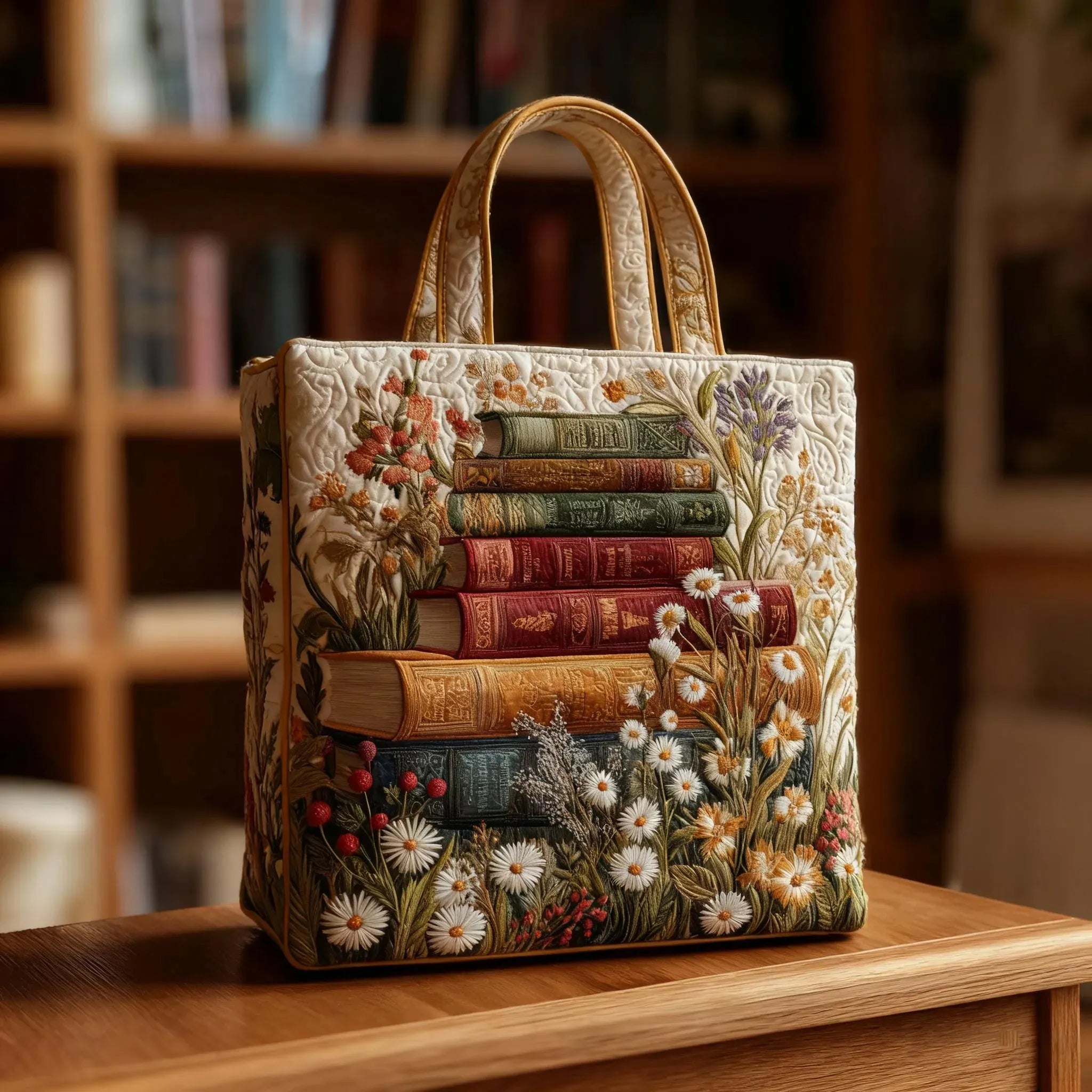Sækkebag Artisanal Matelassé - Blomster Mønster