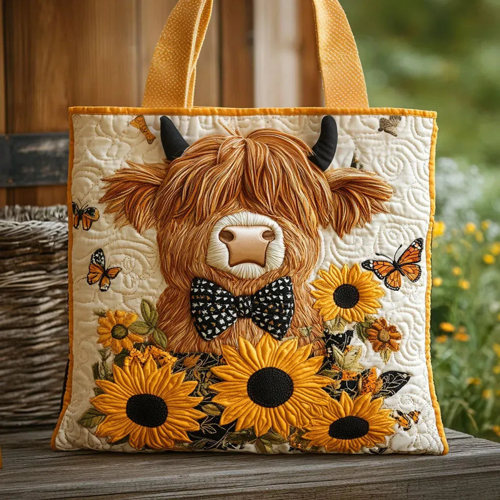 Pudretaske - Highland Cattle med Solsikker