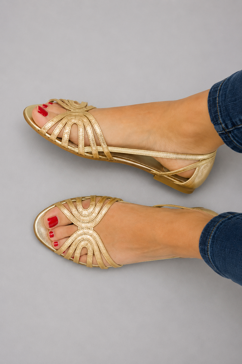 Eleonora | Gyldne Sandaler Sommersol