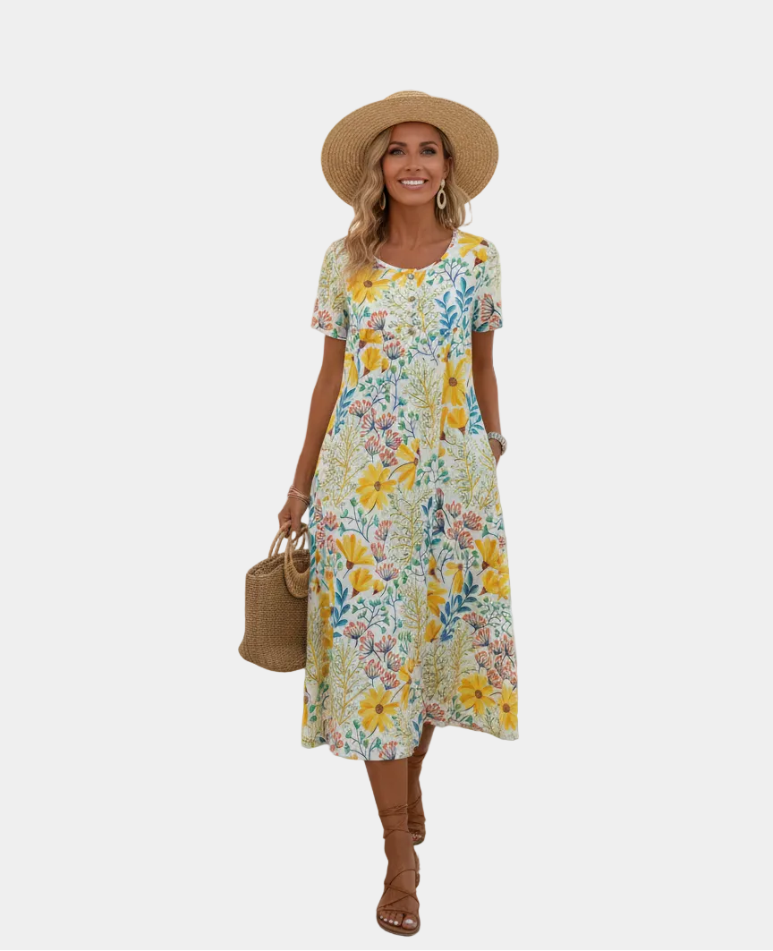 Margaret – Elegant blomsterkjole
