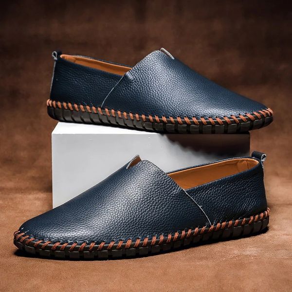 Håndsyede Læder Loafers