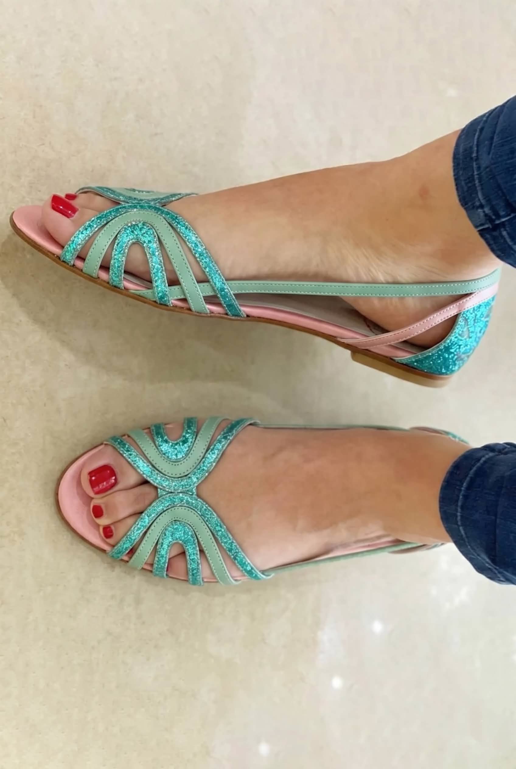Eleonora | Gyldne Sandaler Sommersol