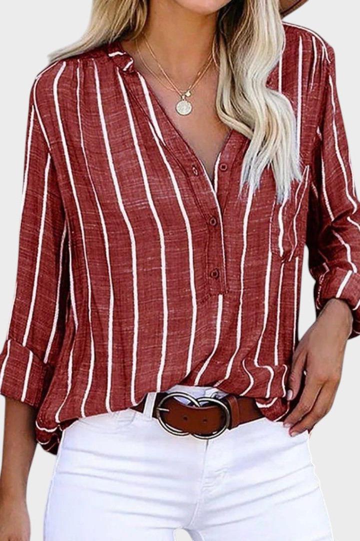 Luna | Stribet bluse