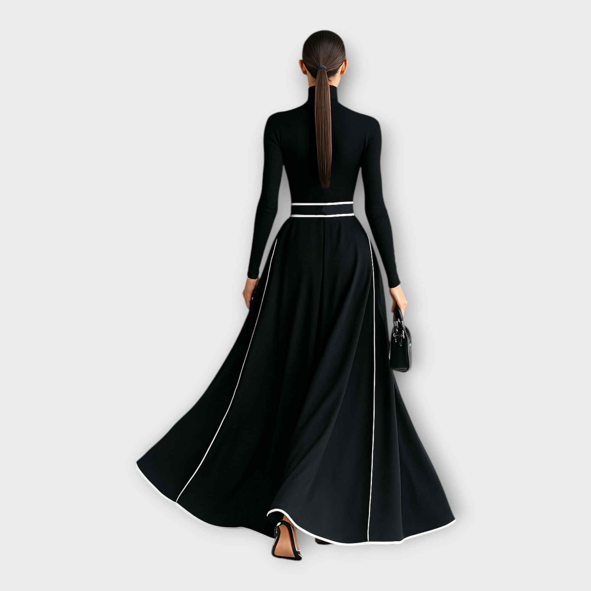 Lang kjole med minimal finesse