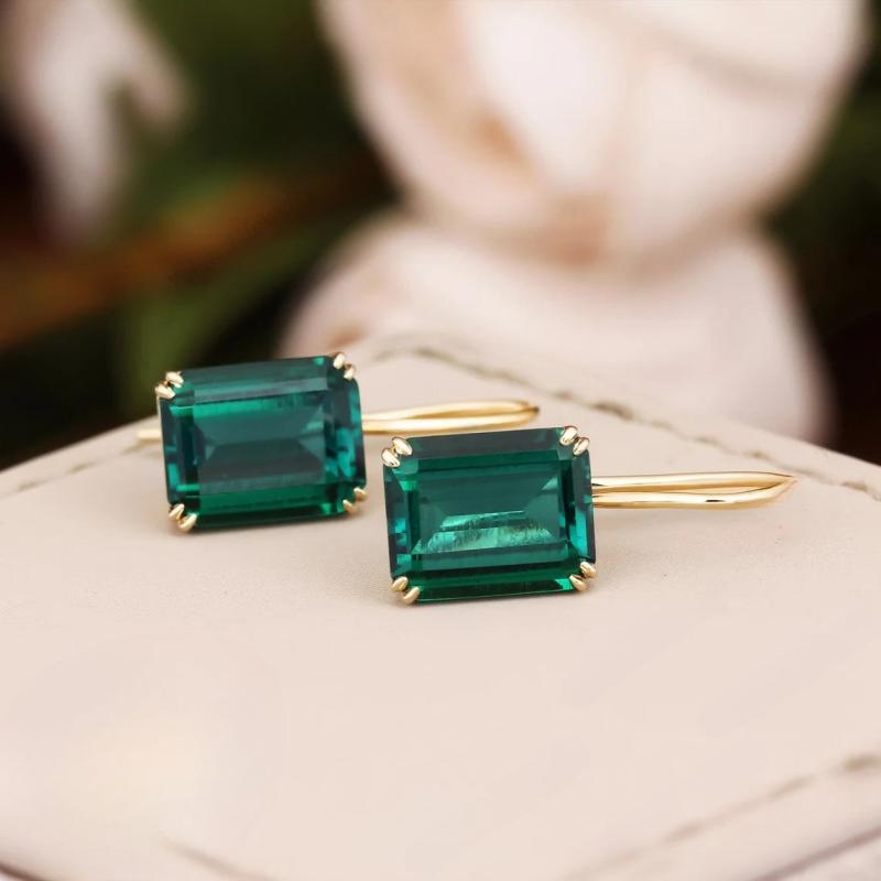 Øreringe Mila med Emerald