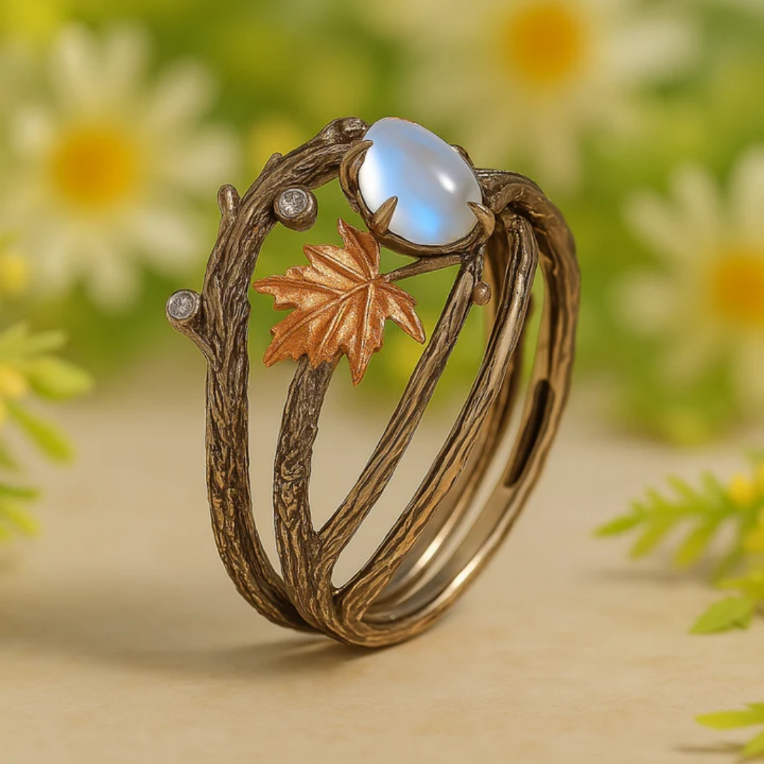 Ringen med Naturlig Månesten