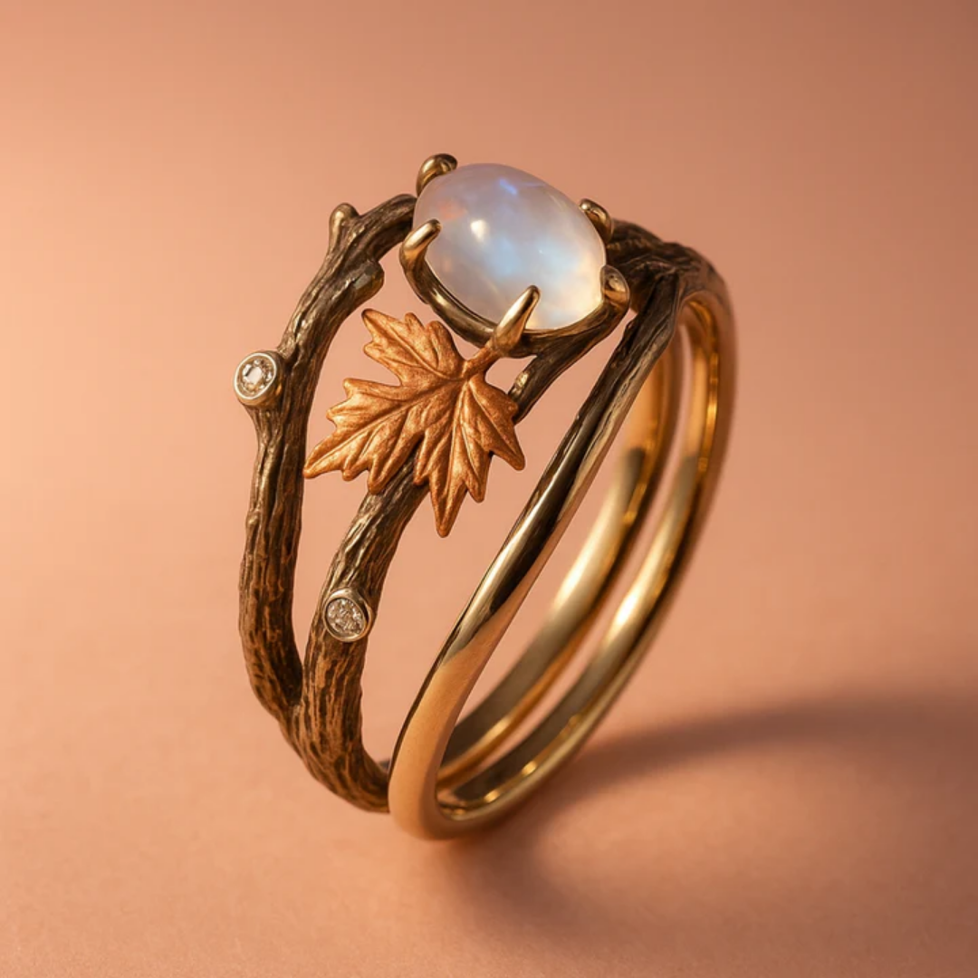 Ringen med Naturlig Månesten
