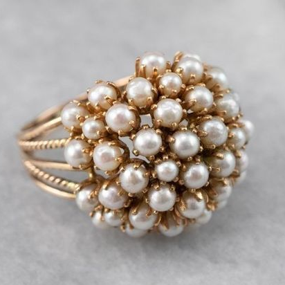 Ringen med perleindsatser