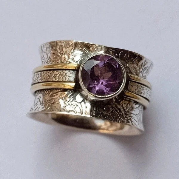 Ringen til meditation lavet af bohemisk krystal