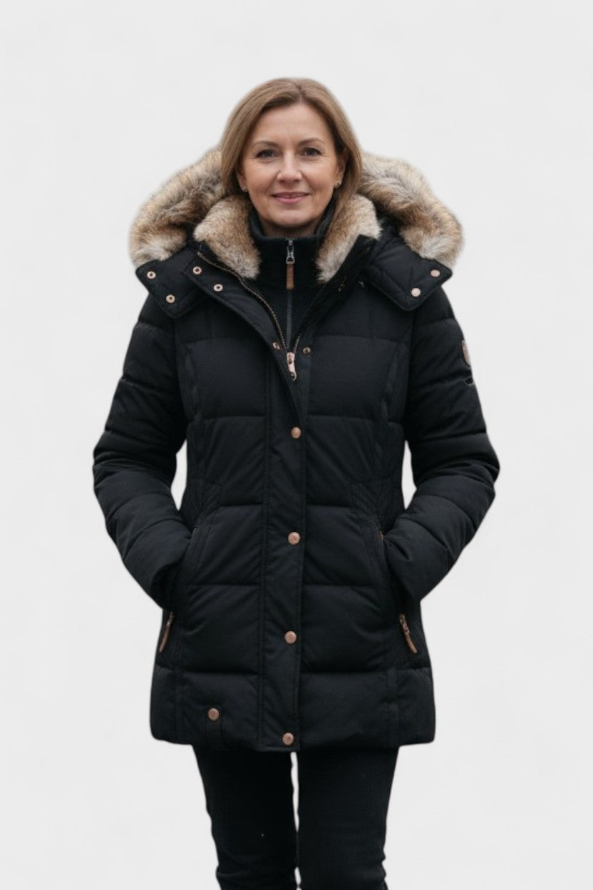 Thilde™ | Frakke med blødt pelsfor