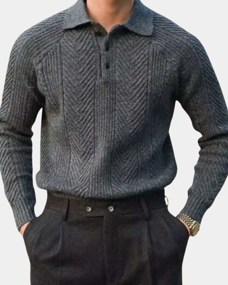 Viggo™ | Pullover i Bomuld med V-hals