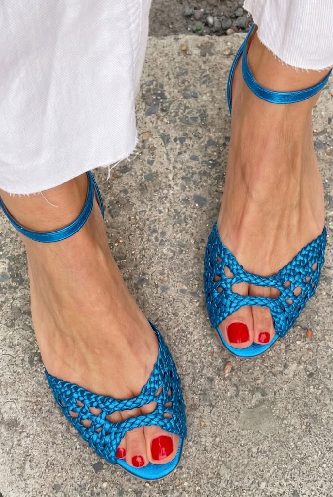 Isadora | Flettet Sandaler i Guld