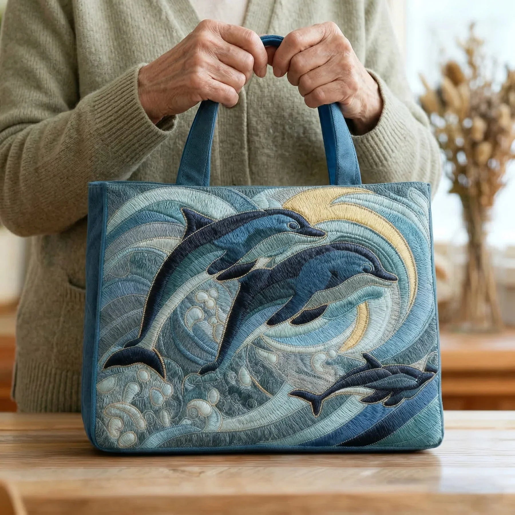 Håndlavet Taske - Delfin fra Havet