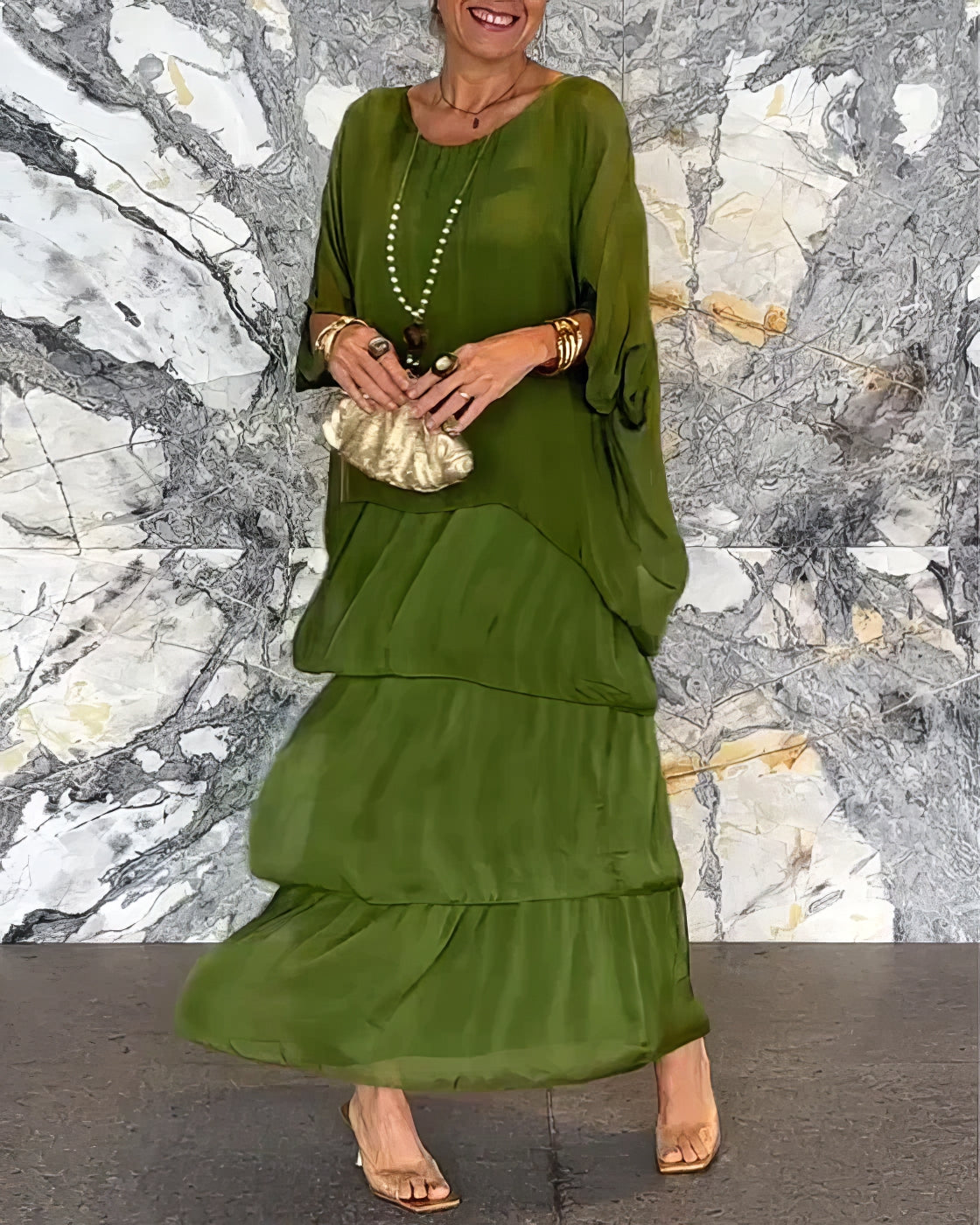 Caroline | Elegant maxikjole, komfortabel til alle lejligheder